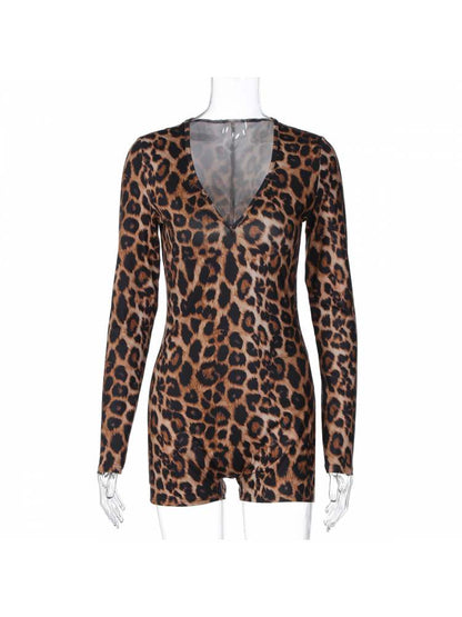 Fierce Nights Leopard Print Romper - TayDiane