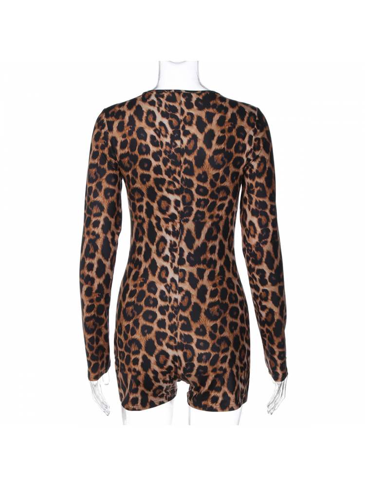 Fierce Nights Leopard Print Romper - TayDiane