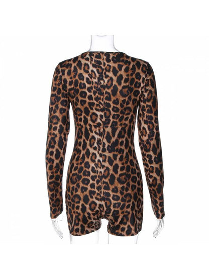 Fierce Nights Leopard Print Romper - TayDiane