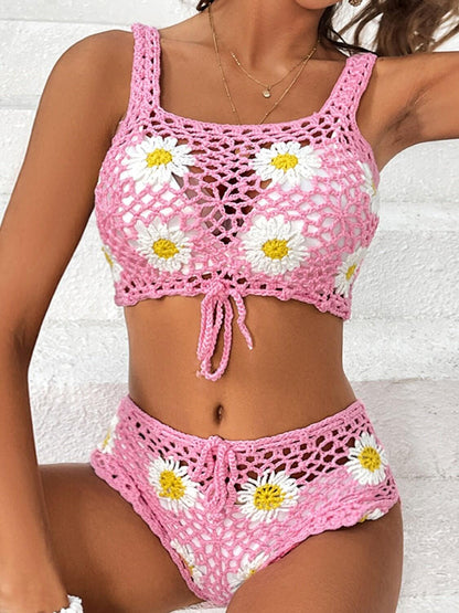 Flower Cutout Two - Piece Cover Up - TayDiane