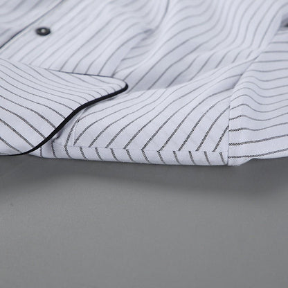 French Pointed Collar Striped Long Sleeved Shirt Women Autumn Office Shoulder Shirt Professional Top - Taydiane