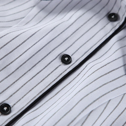 French Pointed Collar Striped Long Sleeved Shirt Women Autumn Office Shoulder Shirt Professional Top - Taydiane