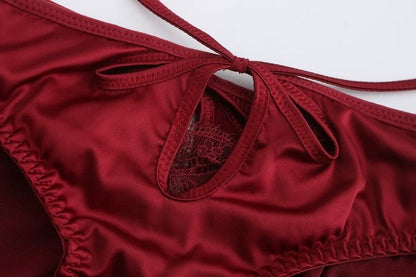 French Sexy Lace Cutout Panties and Bra Set - TayDiane