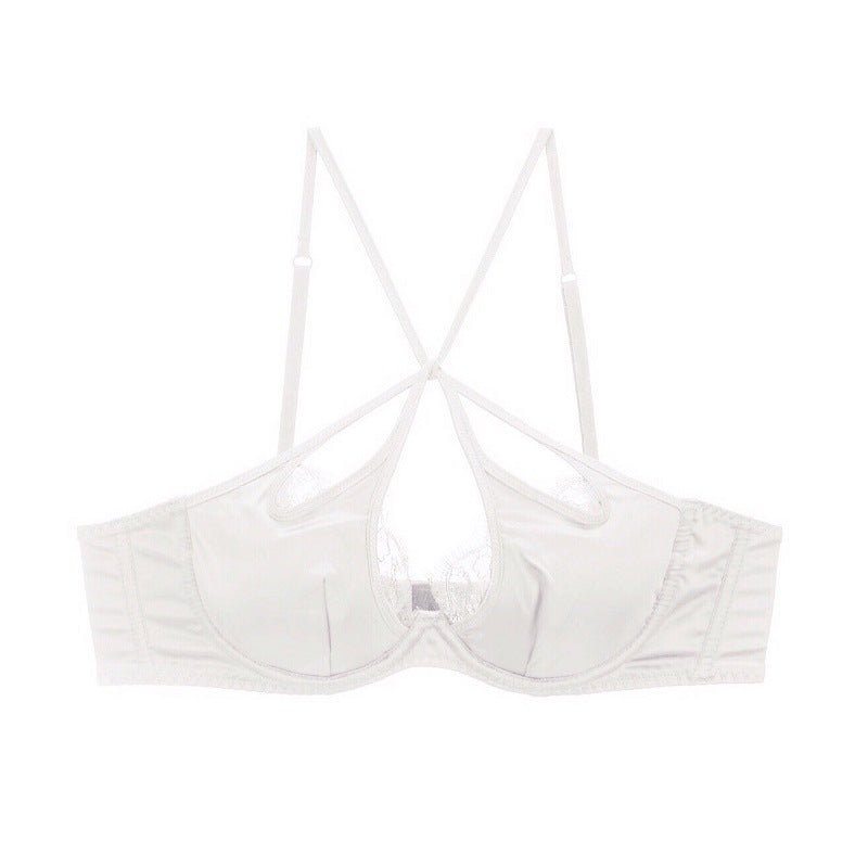 French Sexy Lace Cutout Panties and Bra Set - TayDiane