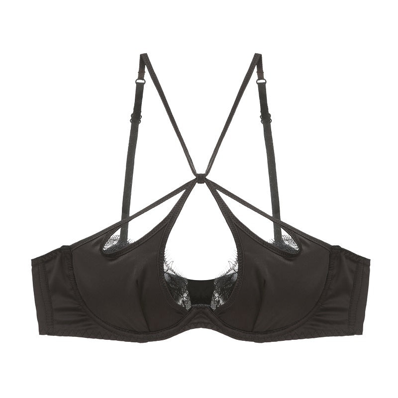 French Sexy Lace Cutout Panties and Bra Set - TayDiane