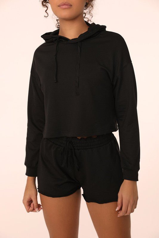 French Terry Cropped Hoodie - TayDiane