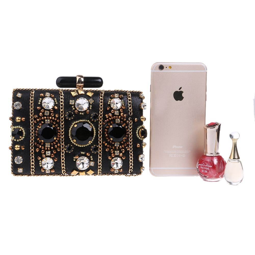 Gilded Gem Statement Box Clutch - TayDiane