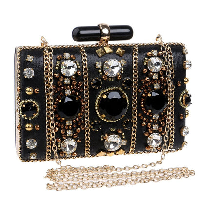 Gilded Gem Statement Box Clutch - TayDiane