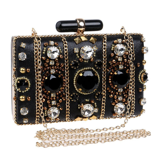 Gilded Gem Statement Box Clutch - TayDiane