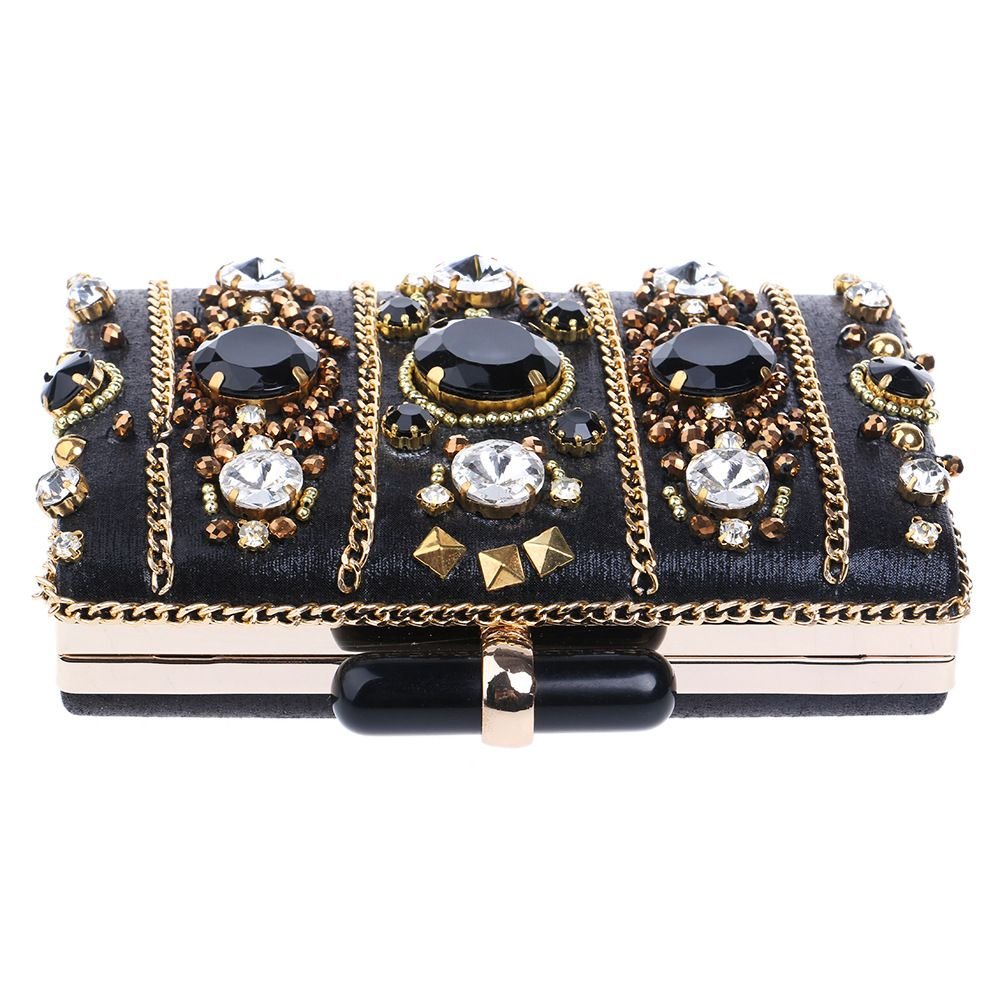 Gilded Gem Statement Box Clutch - TayDiane