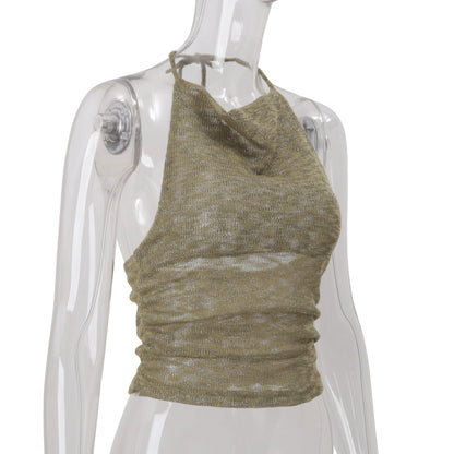 Green Halter Tank Top - TayDiane