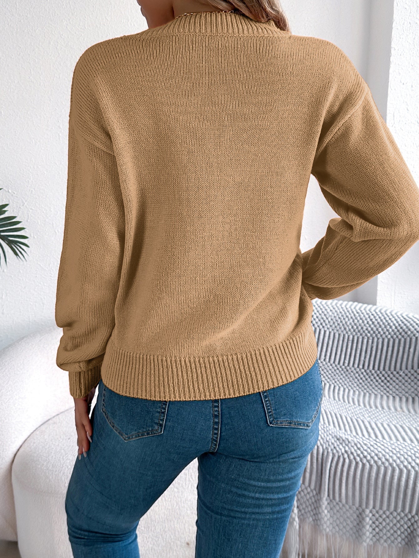 Halloween Cutout Lantern Long Sleeve Sweater - TayDiane