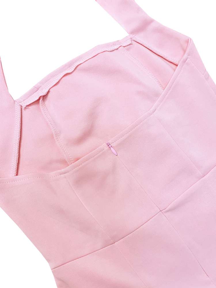 Halter Backless A - Line Mini Dress - Taydiane