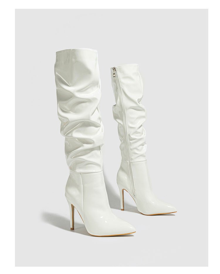 High - Shine Slouchy Knee - High Boots - TayDiane