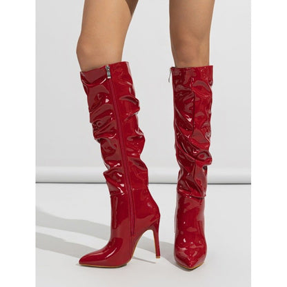 High - Shine Slouchy Knee - High Boots - TayDiane