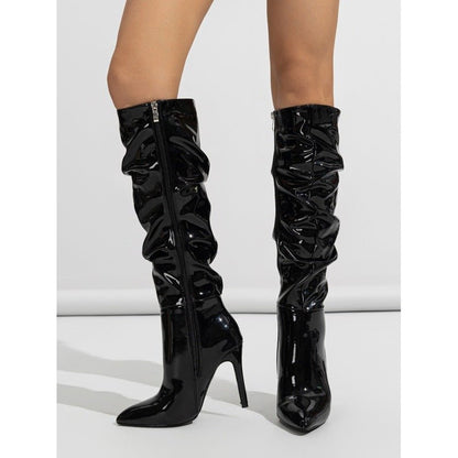 High - Shine Slouchy Knee - High Boots - TayDiane