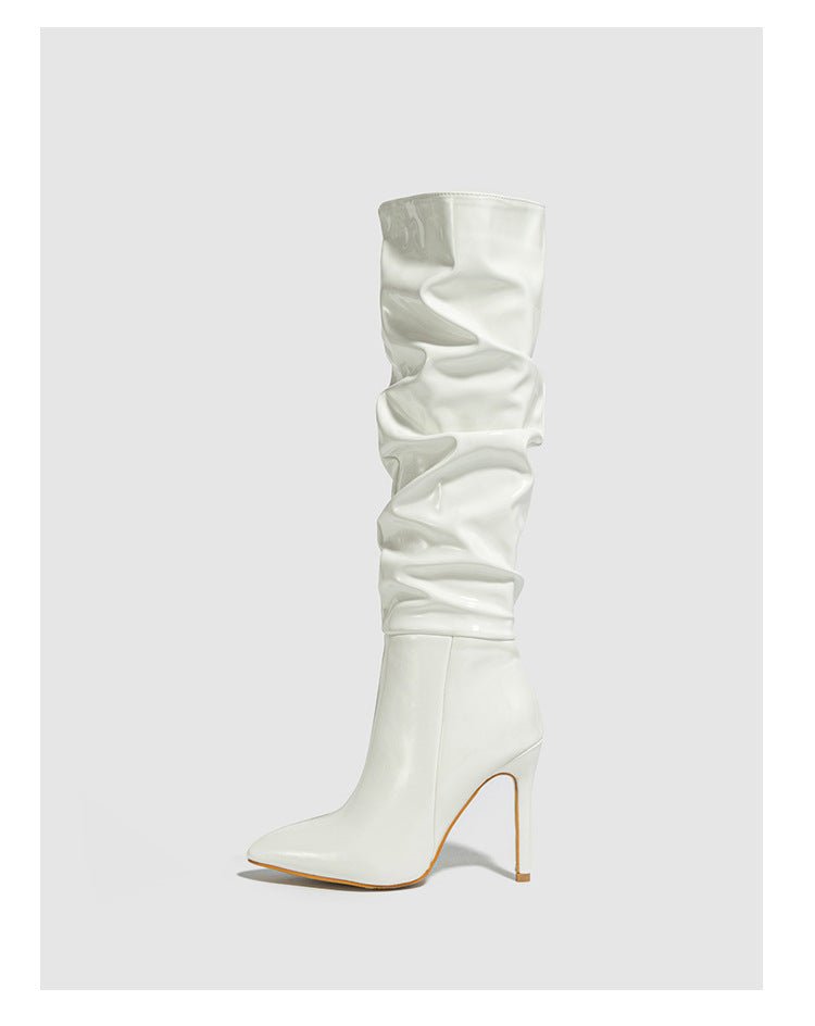 High - Shine Slouchy Knee - High Boots - TayDiane