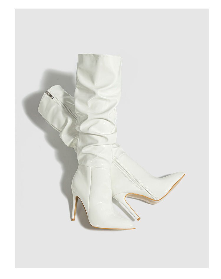 High - Shine Slouchy Knee - High Boots - TayDiane