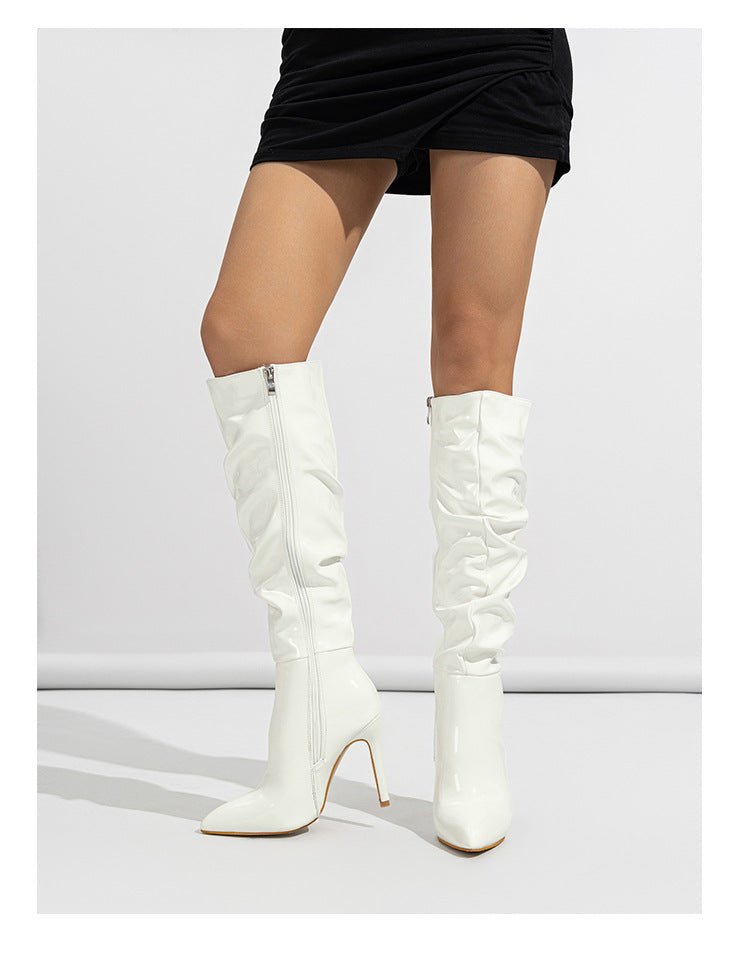 High - Shine Slouchy Knee - High Boots - TayDiane