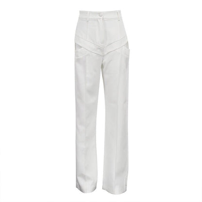 High - Waist Cutout Wide - Leg Pants - Taydiane