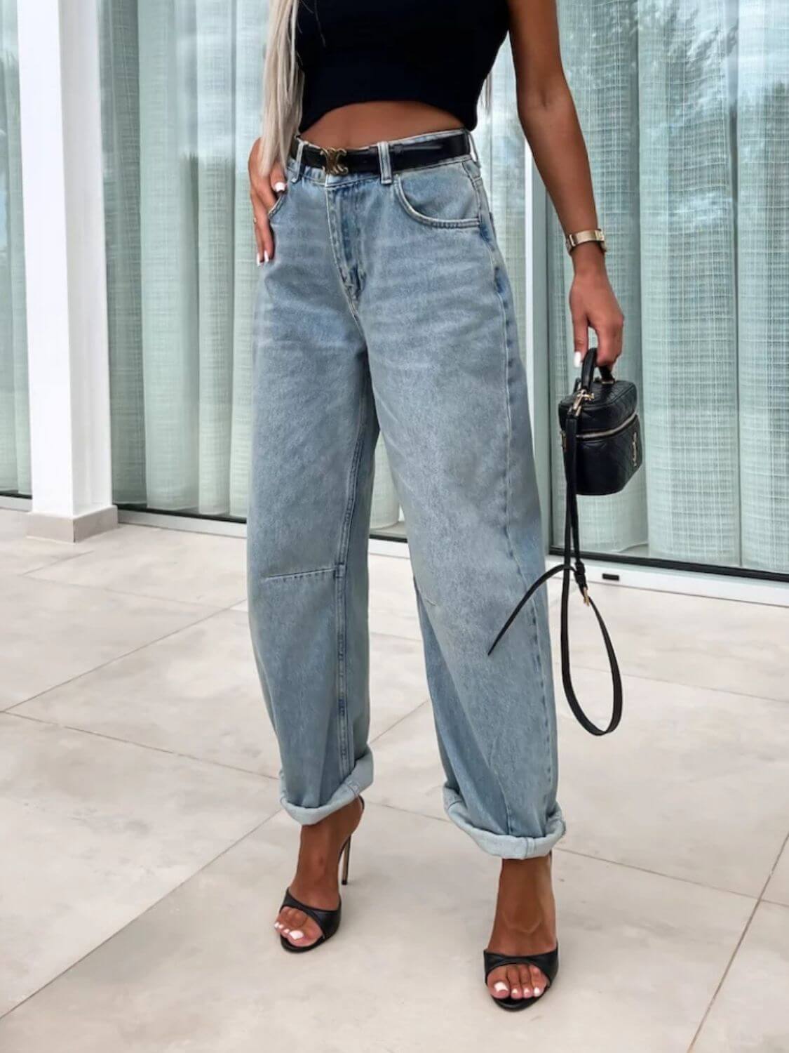 High Waist Wide Leg Jeans - TayDiane