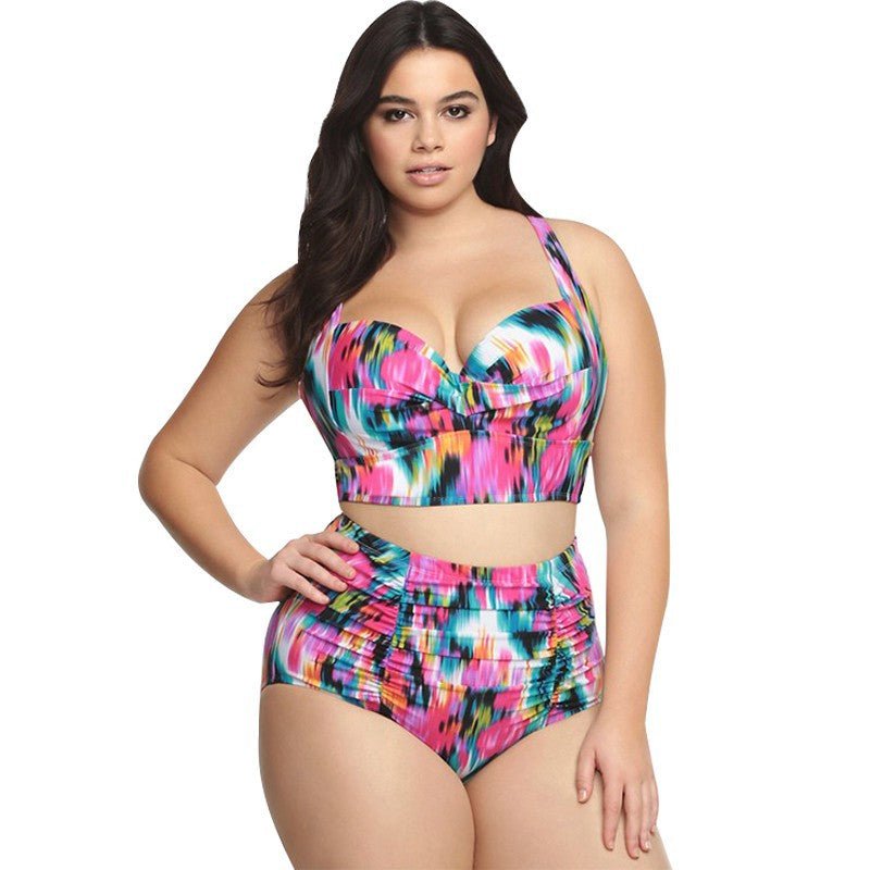 High - Waisted Curvy Bikini Swimsuit - TayDiane