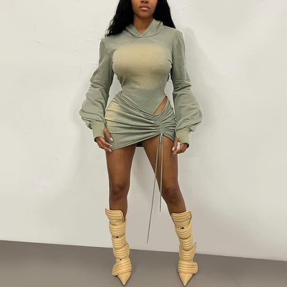 Hooded Backless Skirt Set - Chic & Sexy for Fall - TayDiane