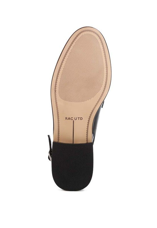 Jemykin Genuine Leather Loafer Sandals - TayDiane