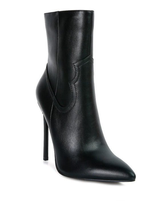 JENNER High Heel Cowgirl Ankle Boot - TayDiane