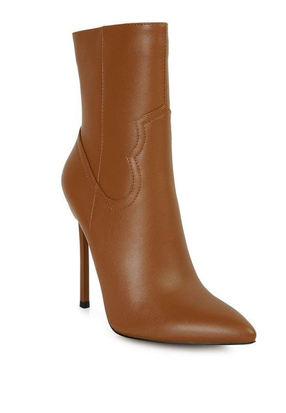 JENNER High Heel Cowgirl Ankle Boot - TayDiane