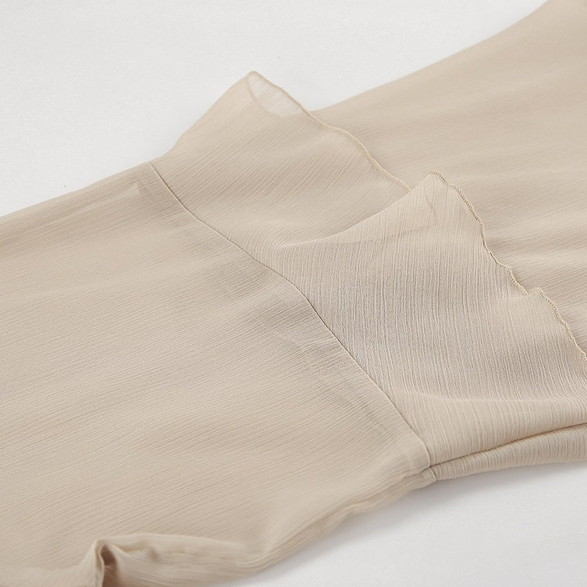 Khaki Ruffle Sleeve Sun - Protective Maxi Dress - TayDiane