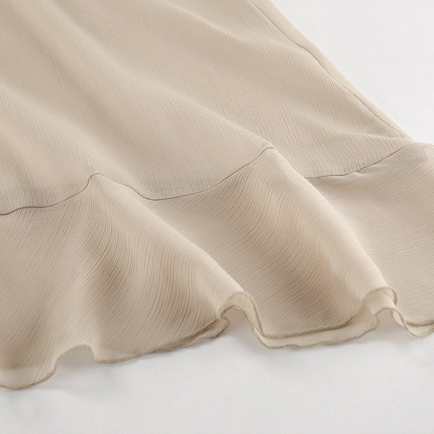 Khaki Ruffle Sleeve Sun - Protective Maxi Dress - TayDiane