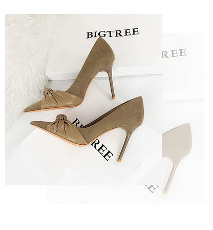 Knotted Pointed - Toe High Heels - TayDiane