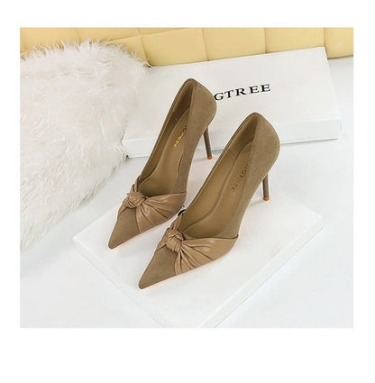 Knotted Pointed - Toe High Heels - TayDiane