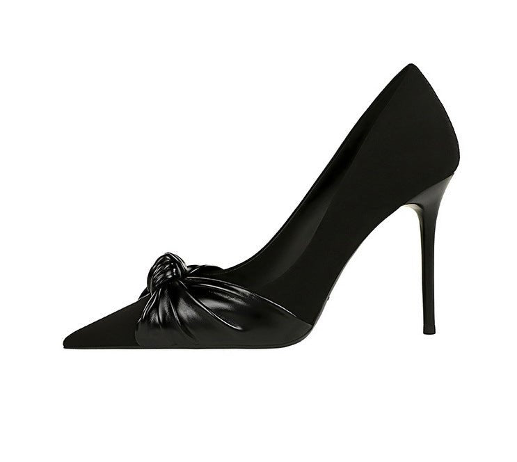 Knotted Pointed - Toe High Heels - TayDiane