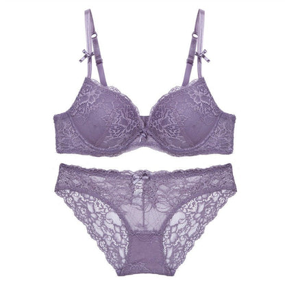 Lace Seduction Push up Padded Bra Set - TayDiane