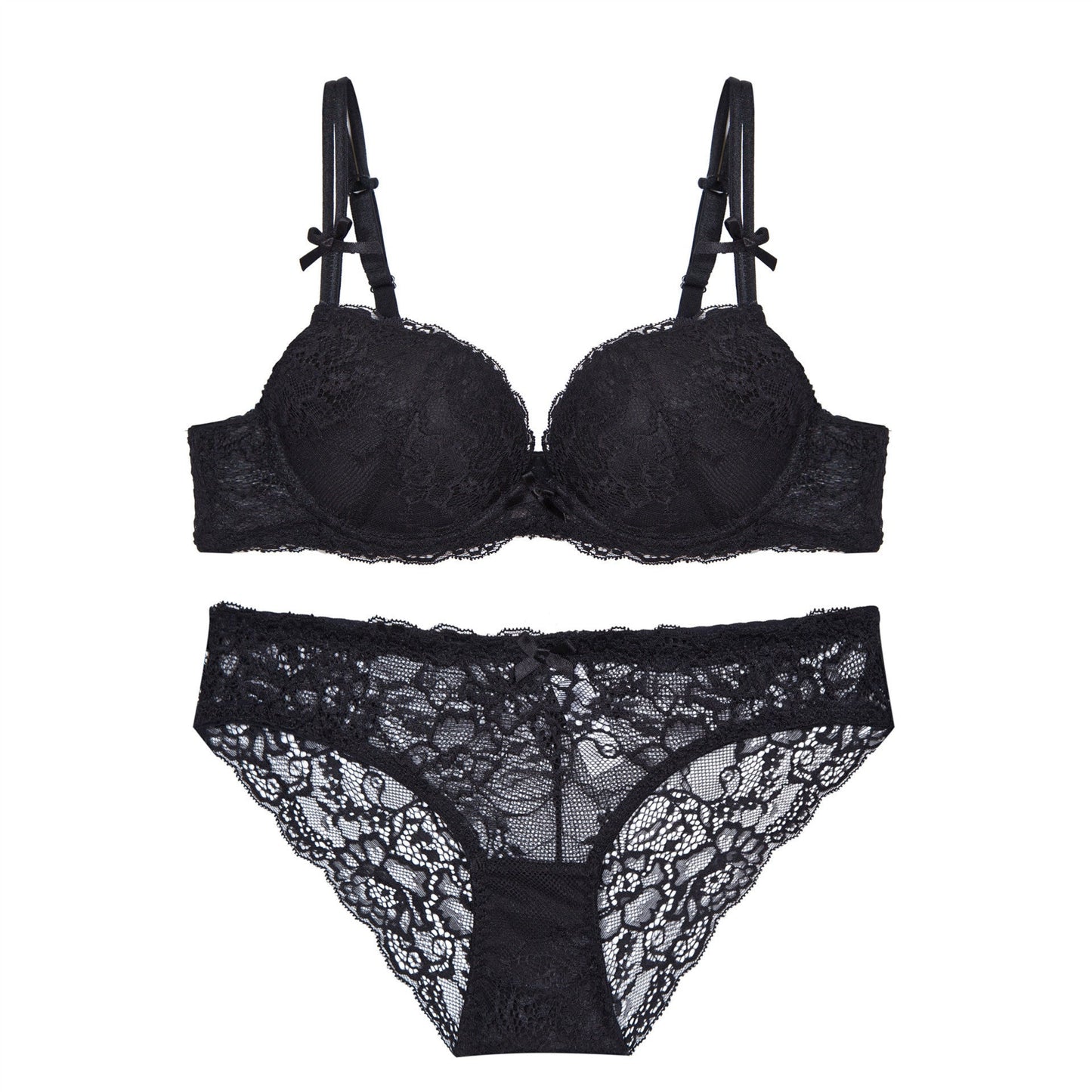 Lace Seduction Push up Padded Bra Set - TayDiane