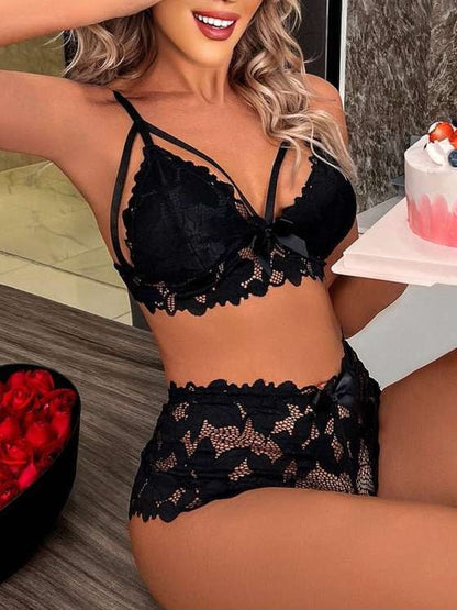 Lace Whisper 2 - Piece Bralette & High Rise Set - TayDiane