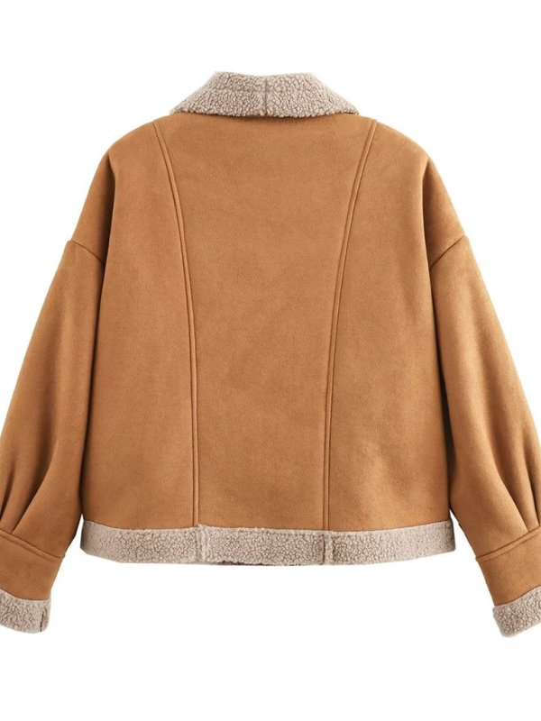 Lambswool Suede Jacket - TayDiane