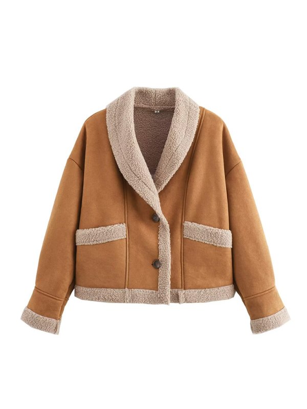 Lambswool Suede Jacket - TayDiane