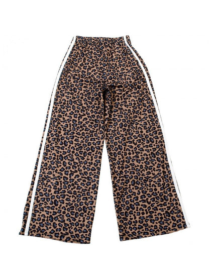 Leopard Print Street Track Pants - TayDiane