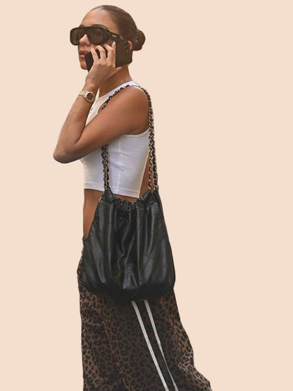 Leopard Print Street Track Pants - TayDiane