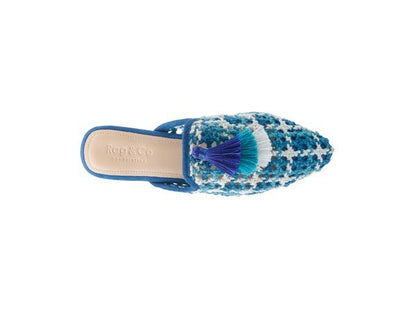 London Rag MARIANA WOVEN FLAT MULES WITH TASSELS - TayDiane