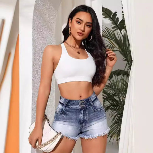 Low - Rise Denim Shorts - TayDiane