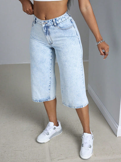 Low Rise Denim Shorts - TayDiane