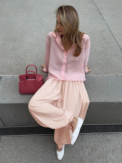 Luxe Flow Satin Harem Pants - Taydiane