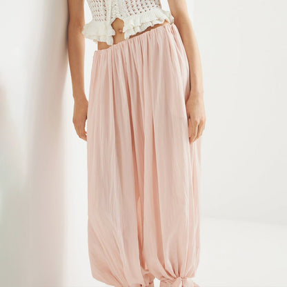 Luxe Flow Satin Harem Pants - Taydiane