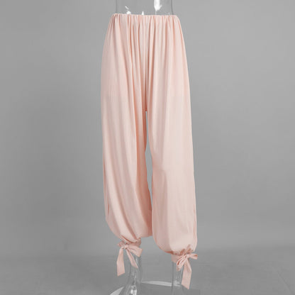 Luxe Flow Satin Harem Pants - Taydiane
