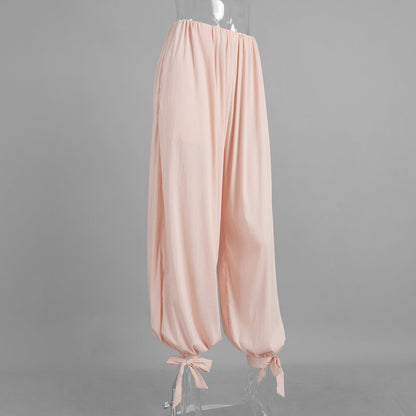 Luxe Flow Satin Harem Pants - Taydiane