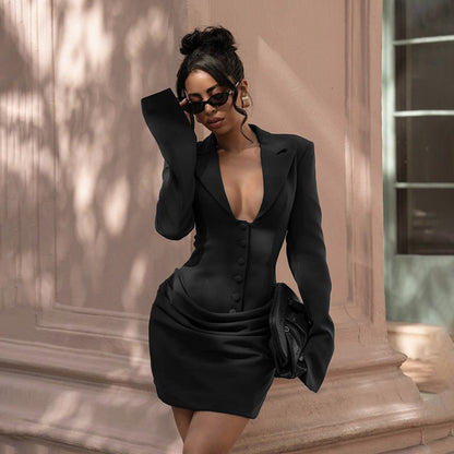 Main Attraction Blazer Mini Dress - Taydiane